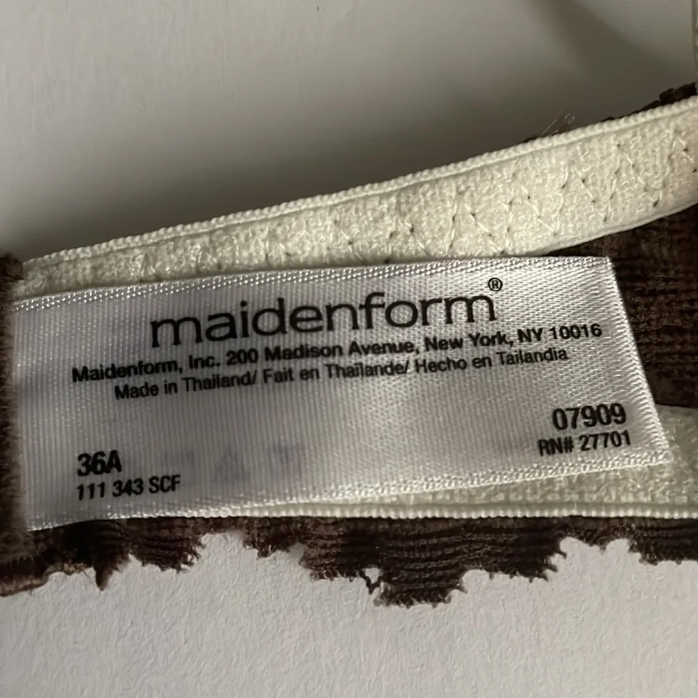 Maiden form One Tab Fit, size 36A, leopard print w/ brown lace, new - Picture 4 of 7